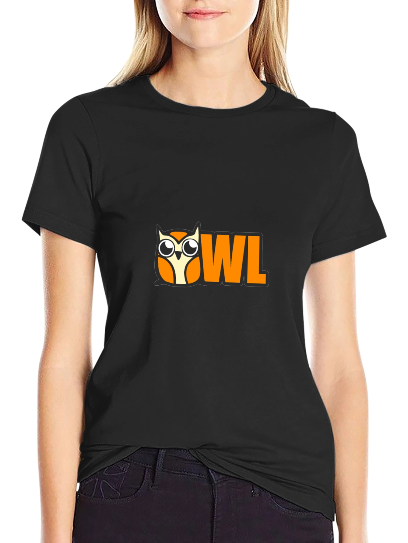 Owl Graphic Black T-Shirt