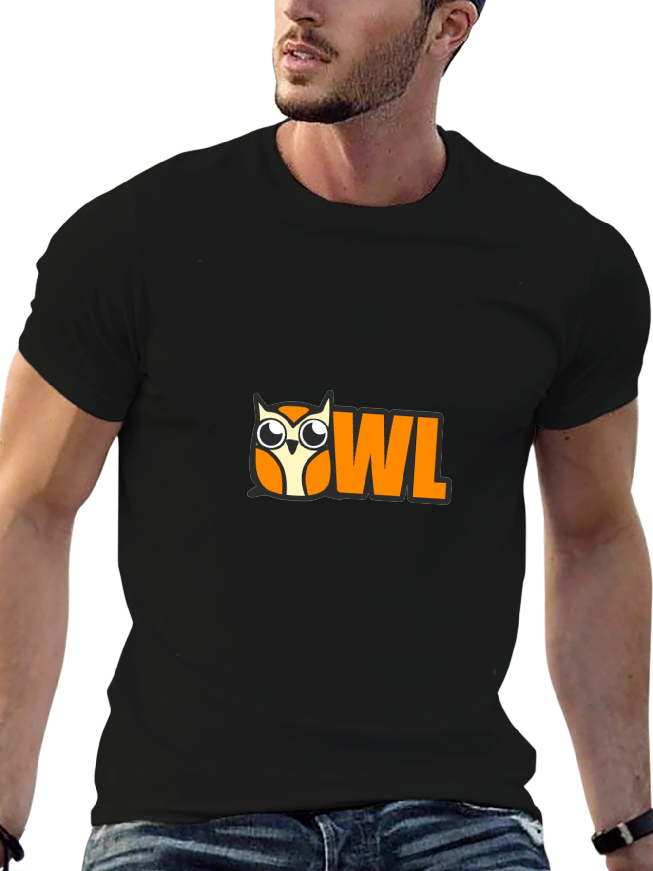 Owl Graphic Black T-Shirt
