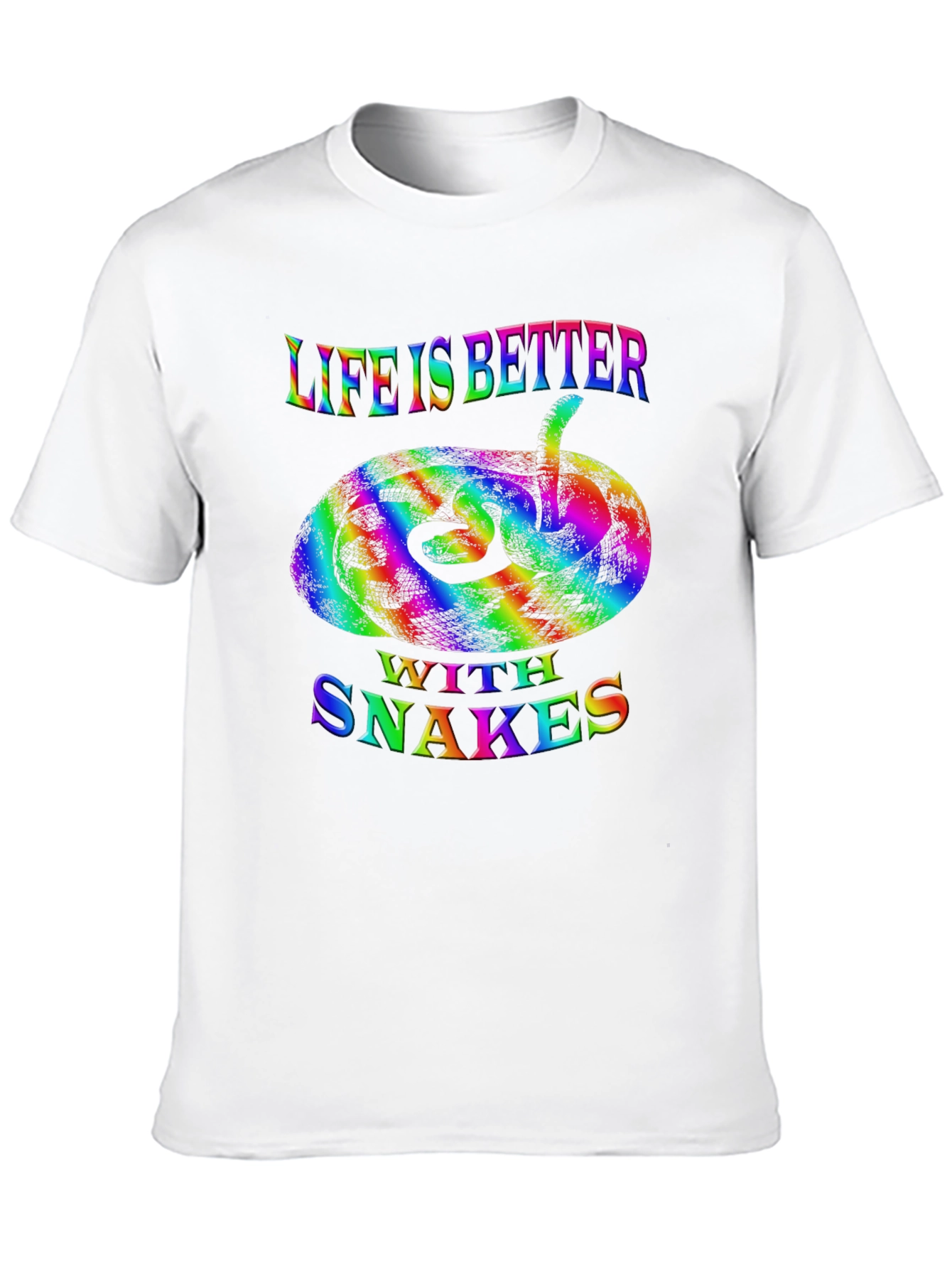 Life Is Better With Snakes Rainbow T-Shirt