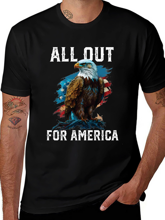 All Out for America Eagle Patriotic T-Shirt