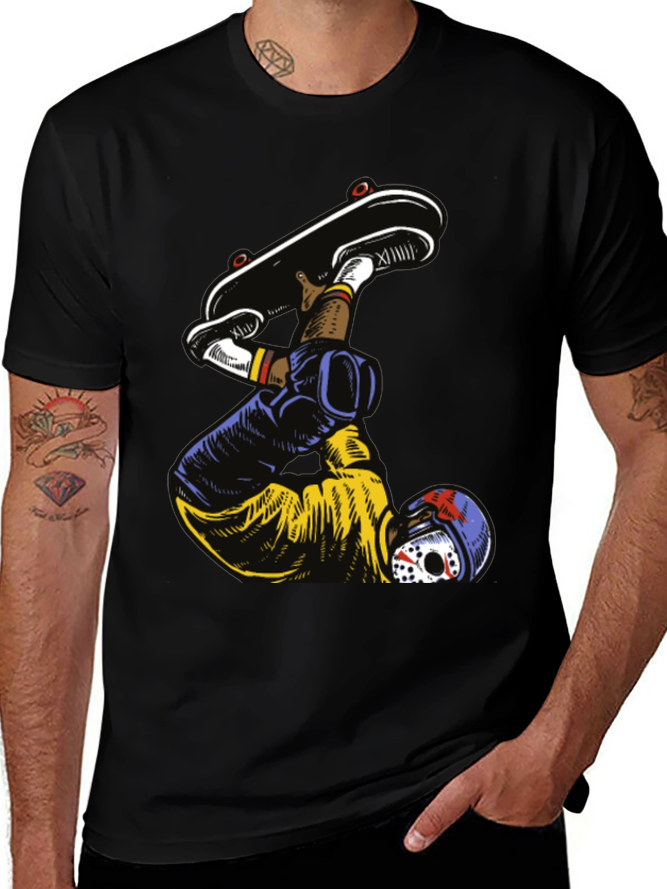 Skater Graphic Tee - Mens Black T-Shirt