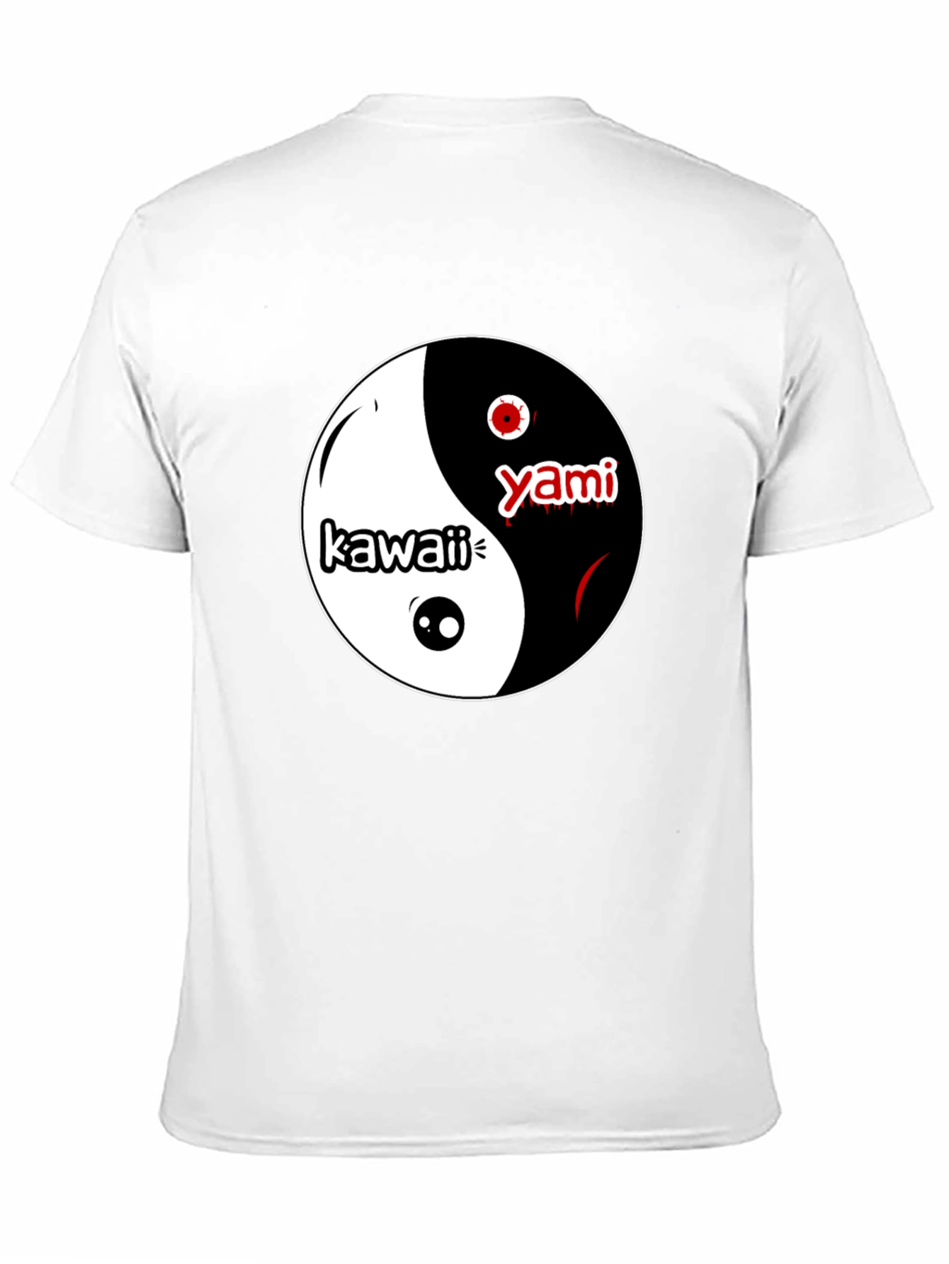 Yin Yang Kawaii Yami T-Shirt - Black