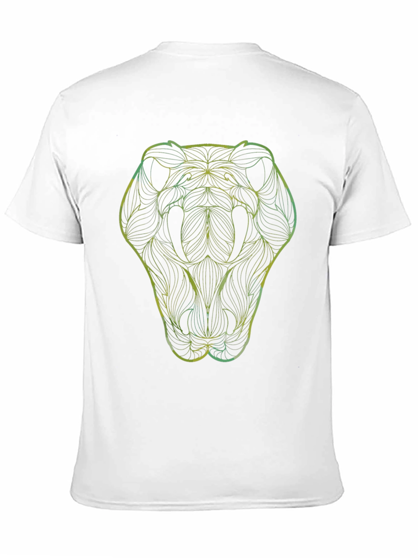 Abstract Snake Head Black Graphic Tee