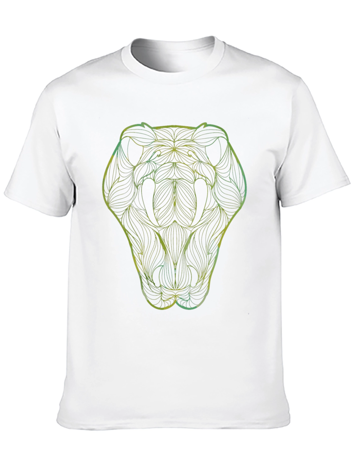 Abstract Snake Head Black Graphic Tee