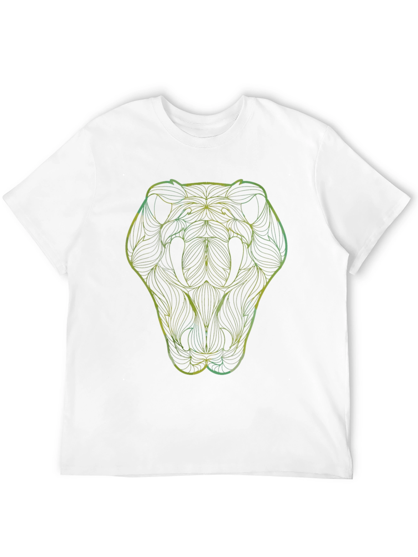 Abstract Snake Head Black Graphic Tee