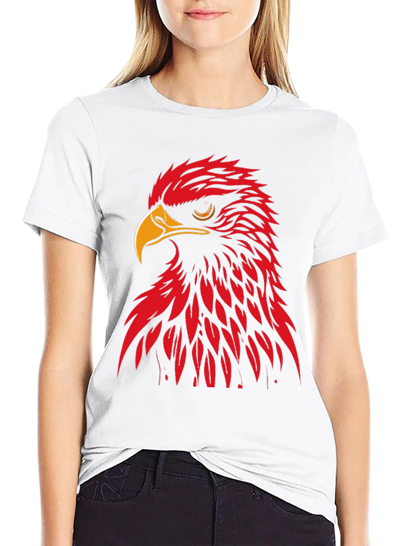 Red Eagle Graphic Black T-Shirt