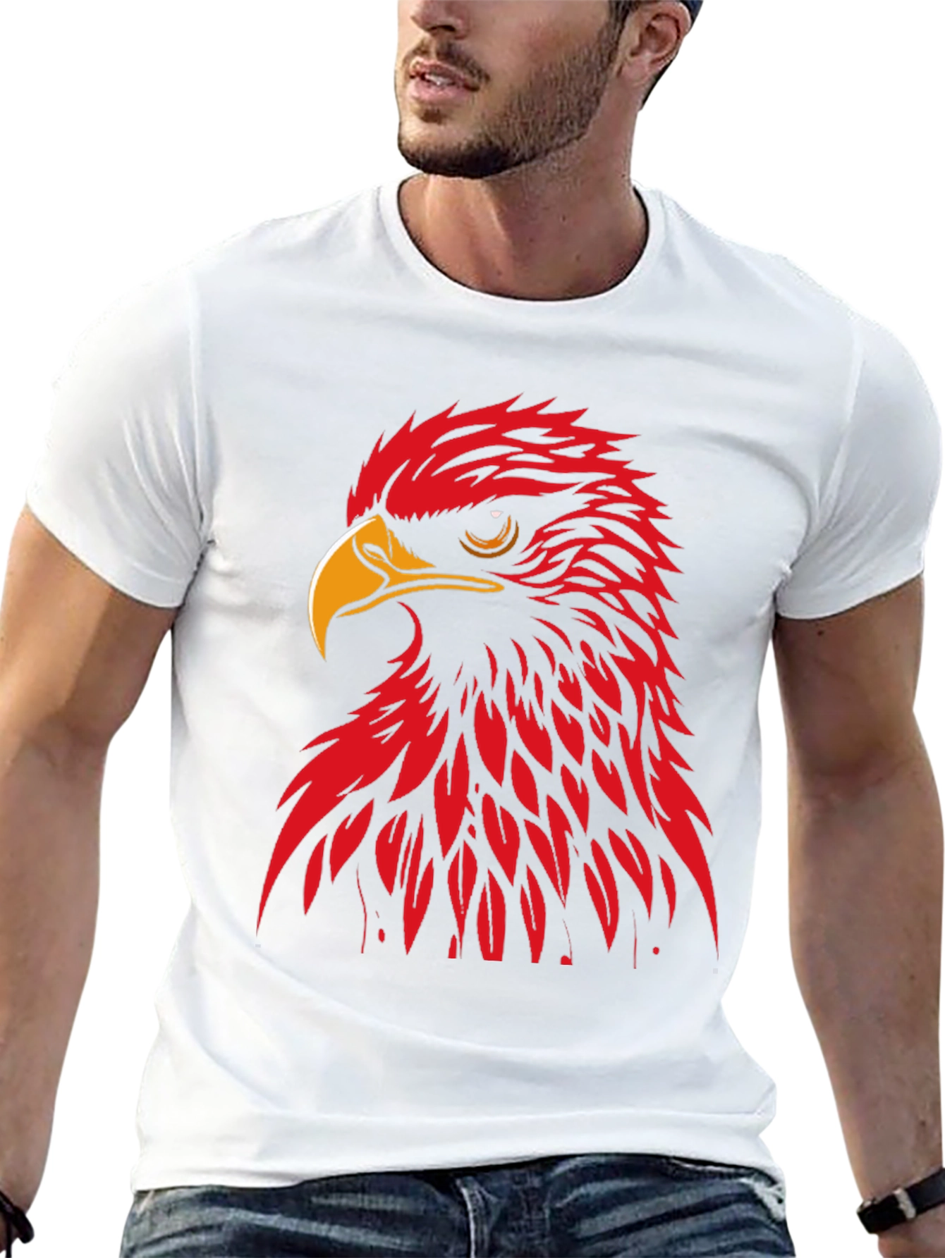 Red Eagle Graphic Black T-Shirt