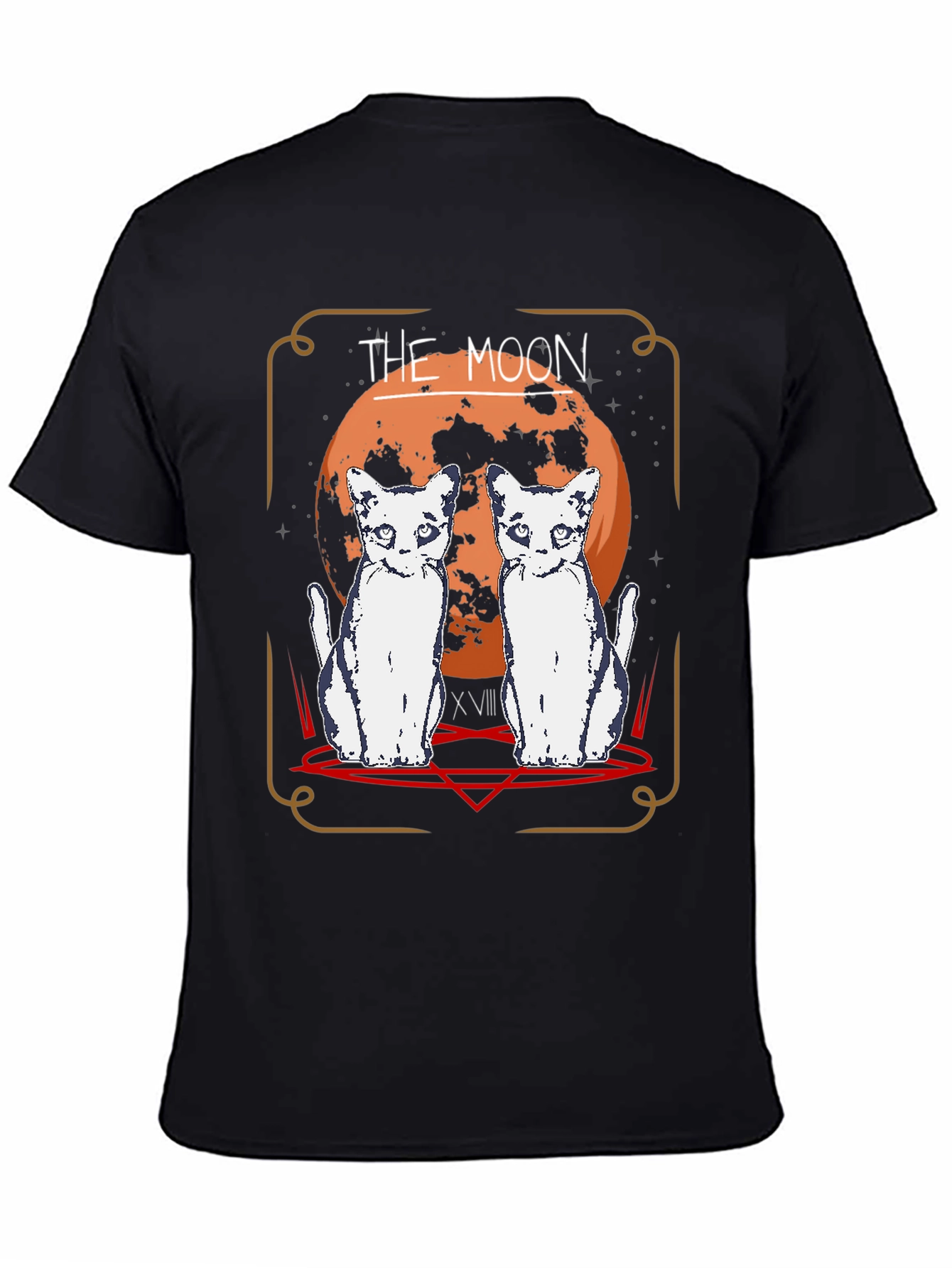 The Moon Tarot Card Cat T-Shirt