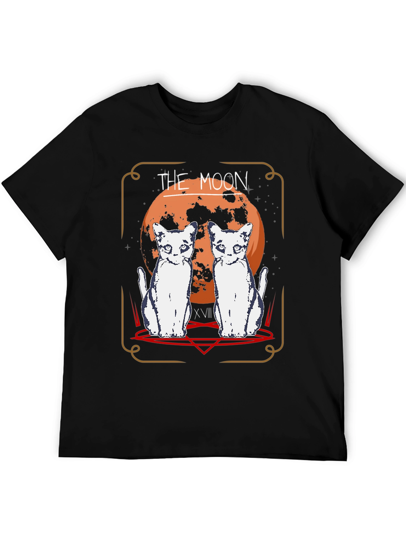 The Moon Tarot Card Cat T-Shirt