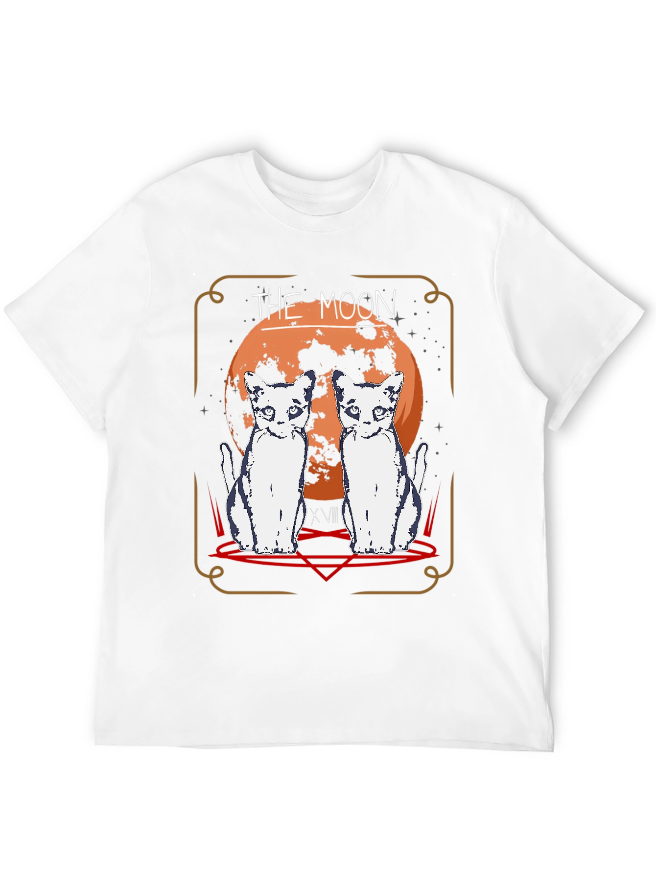 The Moon Tarot Card Cat T-Shirt