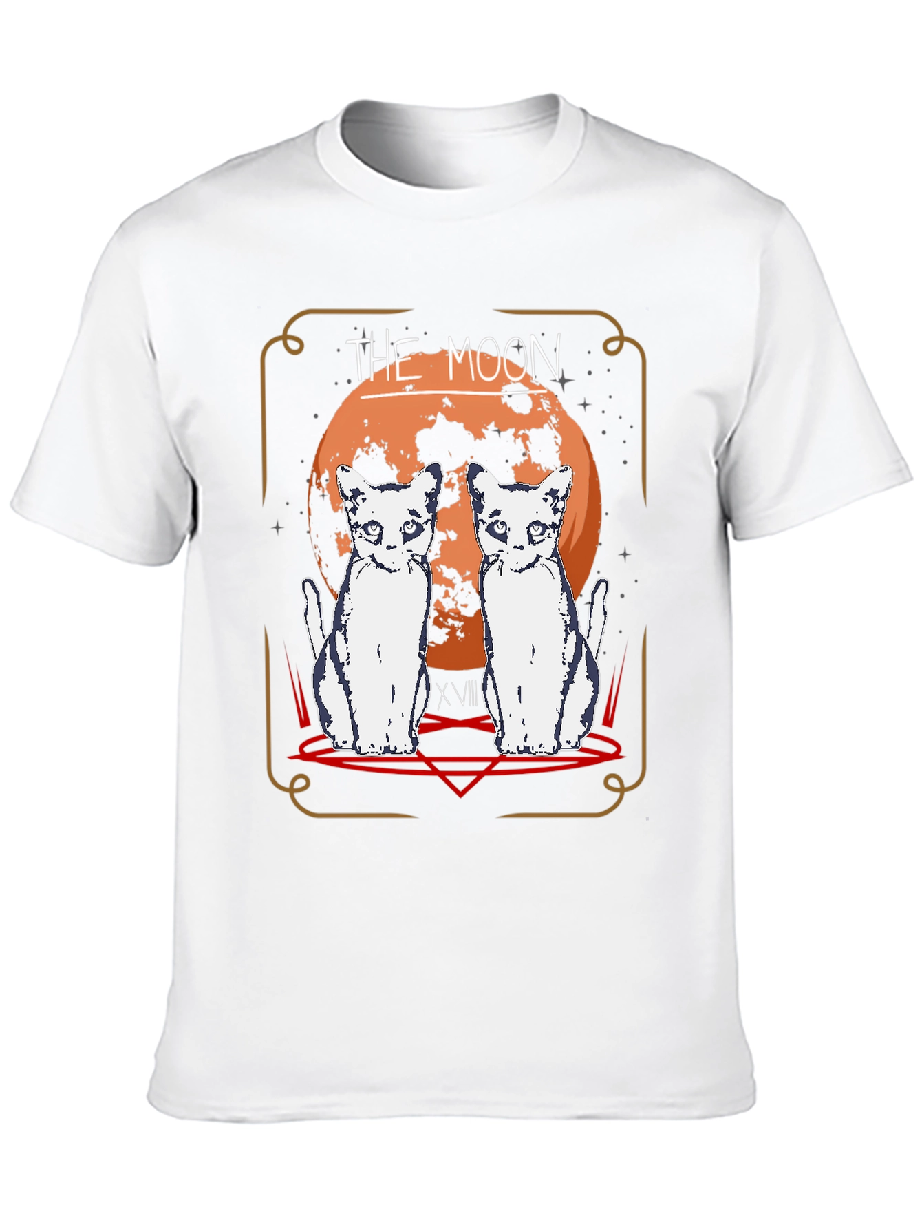 The Moon Tarot Card Cat T-Shirt
