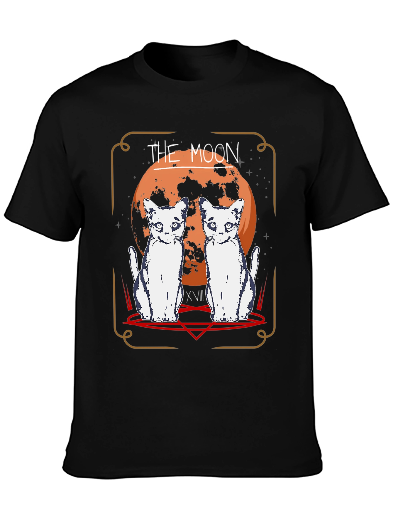 The Moon Tarot Card Cat T-Shirt