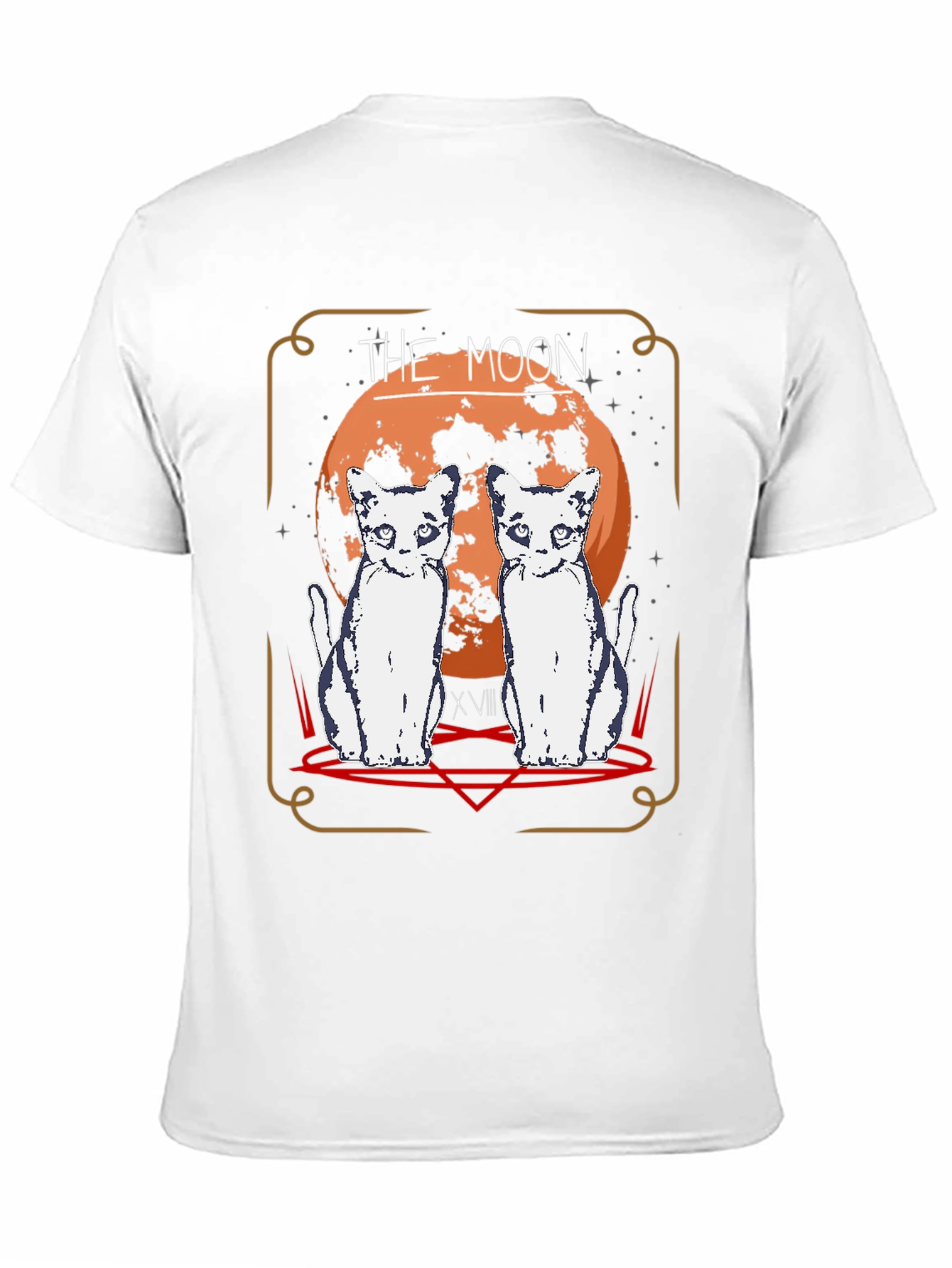 The Moon Tarot Card Cat T-Shirt