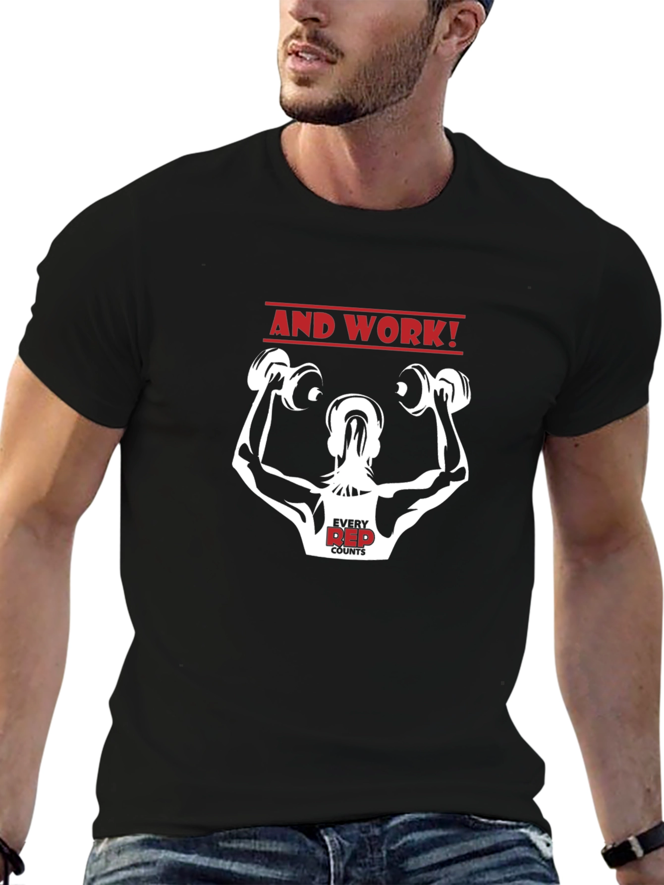 Workout Graphic Tee - Every Rep Counts