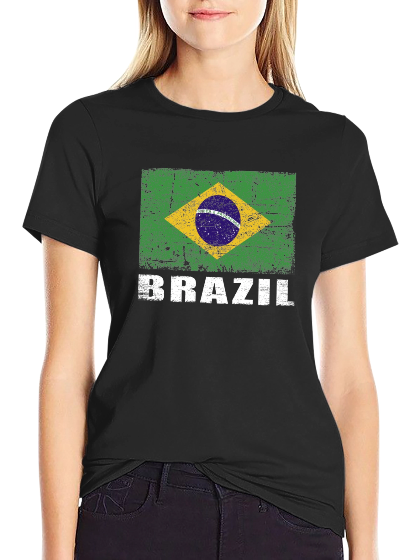 Brazil Flag Graphic Print T-Shirt