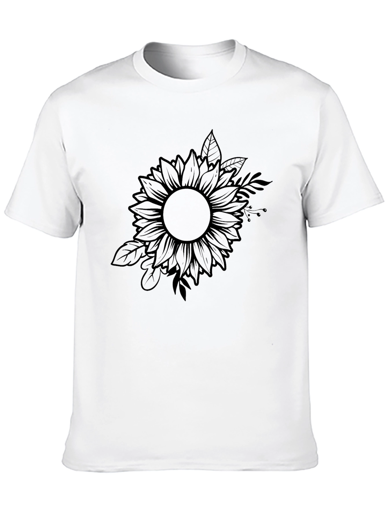 Black Sunflower Graphic Tee - Mens Casual Style