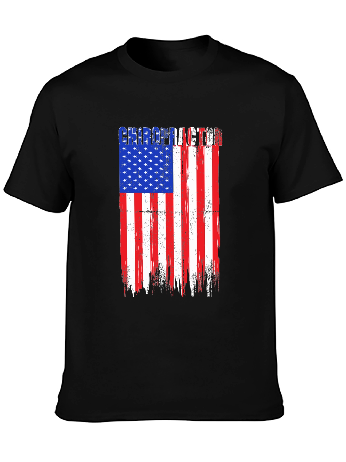 Chiropractor American Flag Graphic T-Shirt