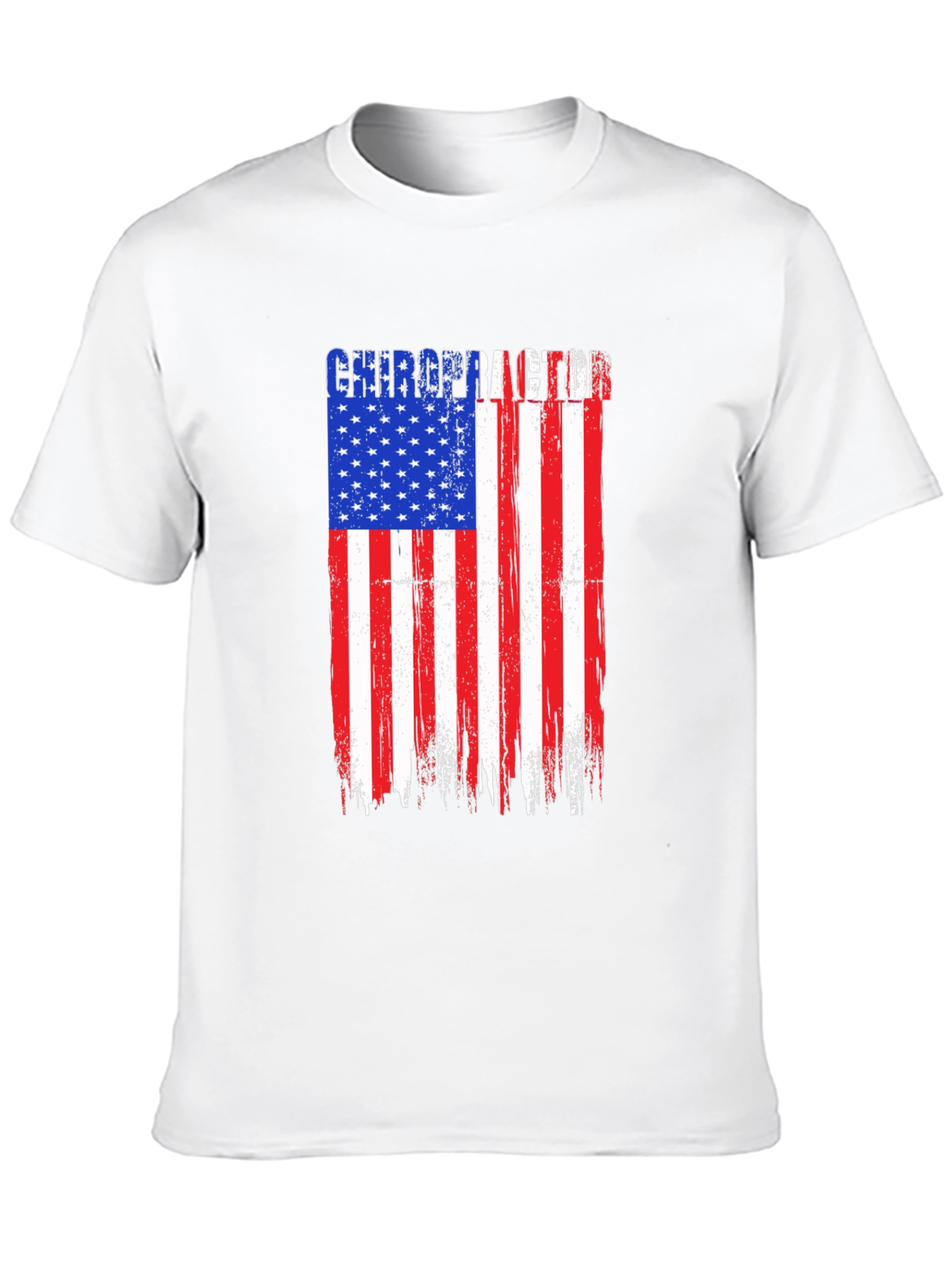 Chiropractor American Flag Graphic T-Shirt