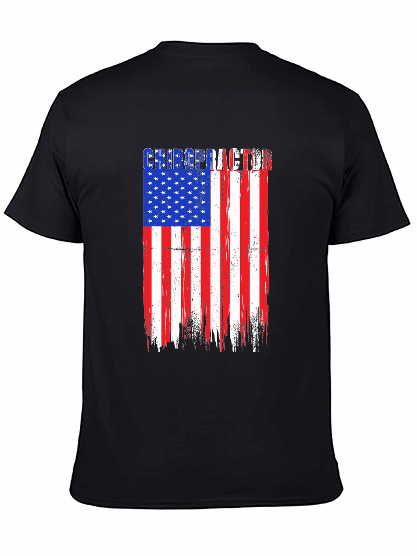 Chiropractor American Flag Graphic T-Shirt