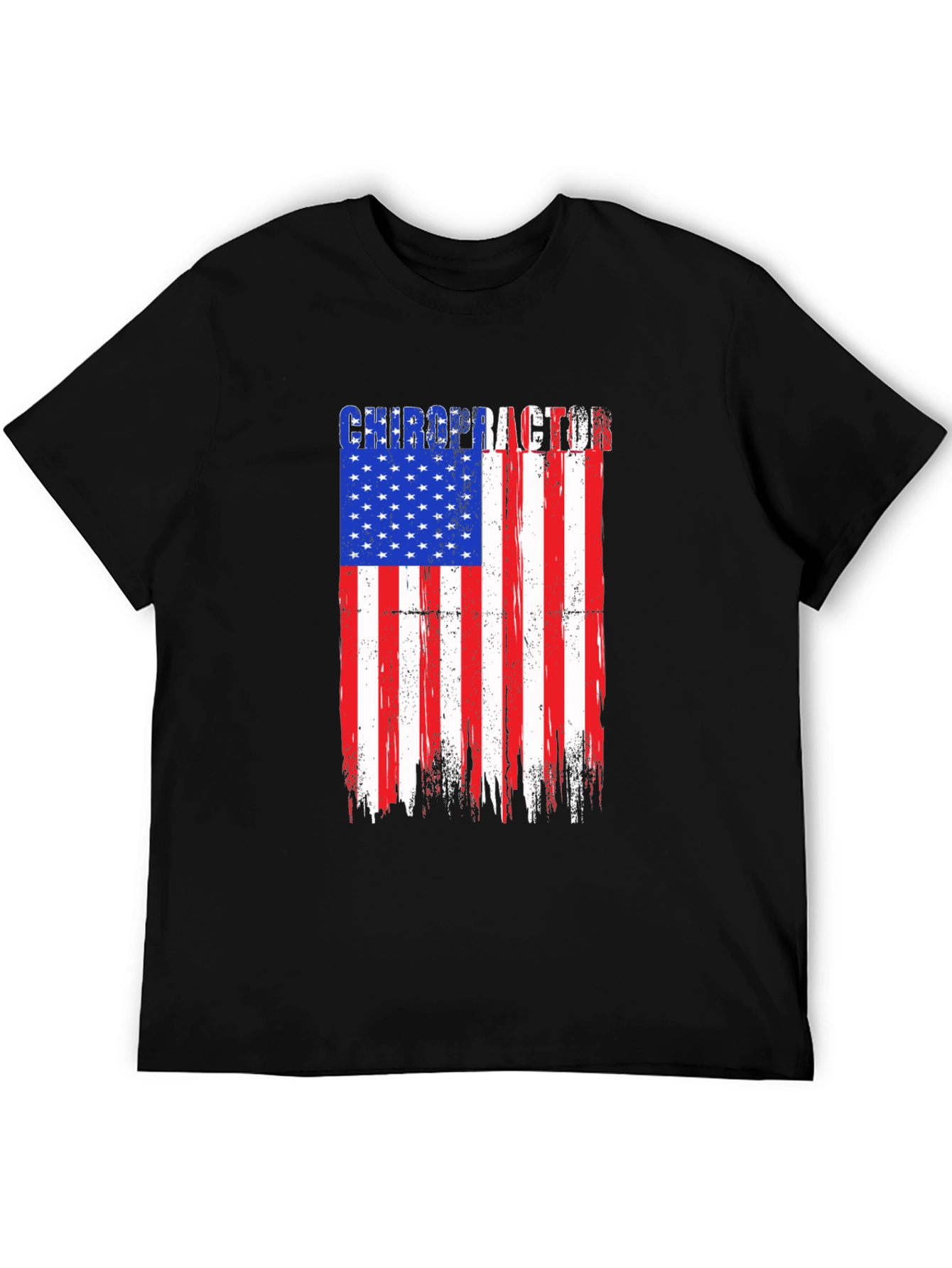 Chiropractor American Flag Graphic T-Shirt