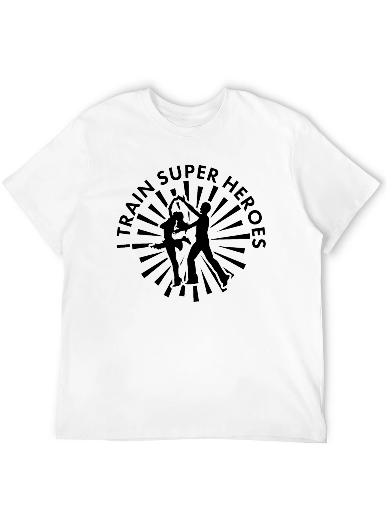 I Train Super Heroes Black T-Shirt