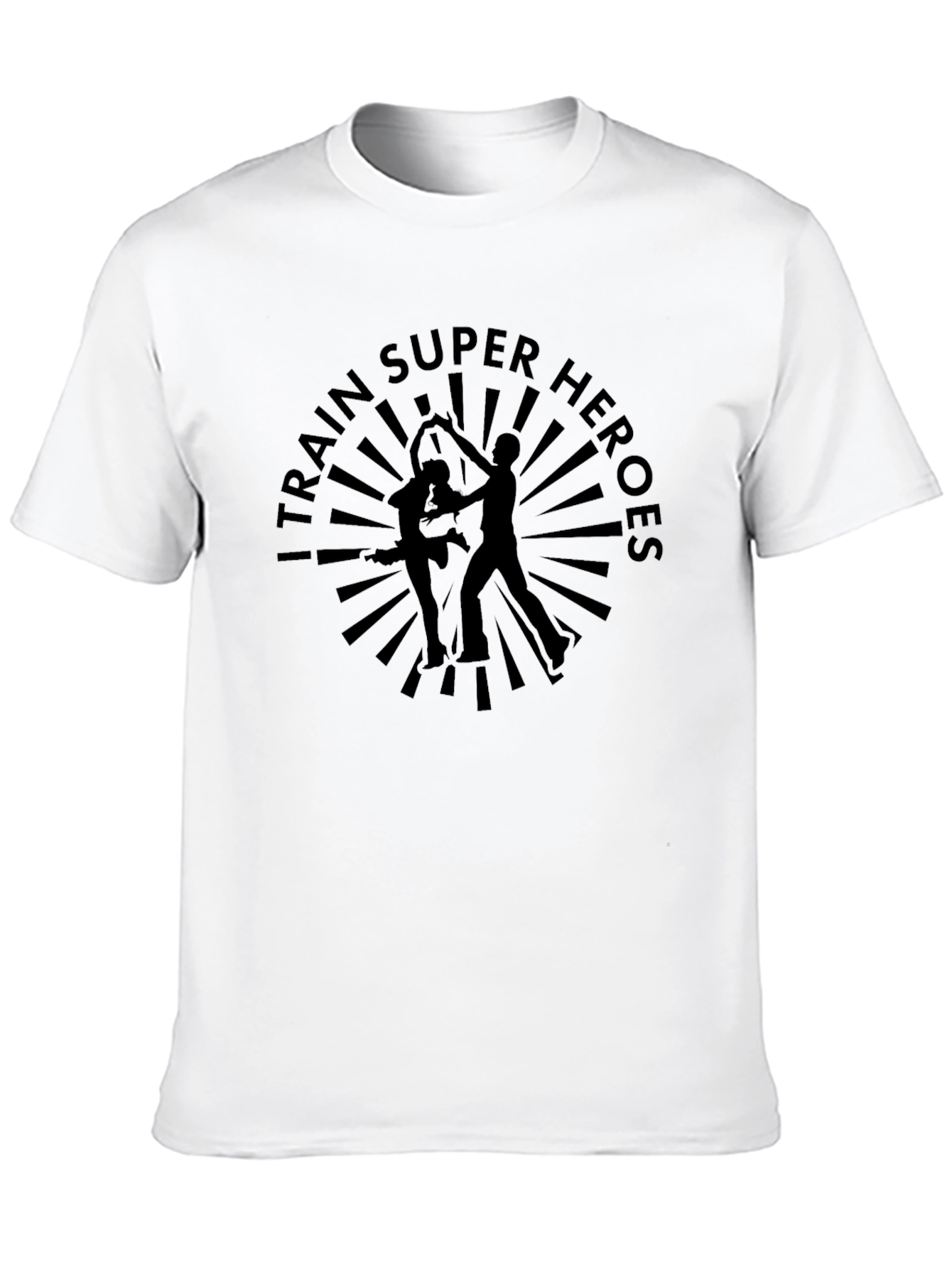 I Train Super Heroes Black T-Shirt