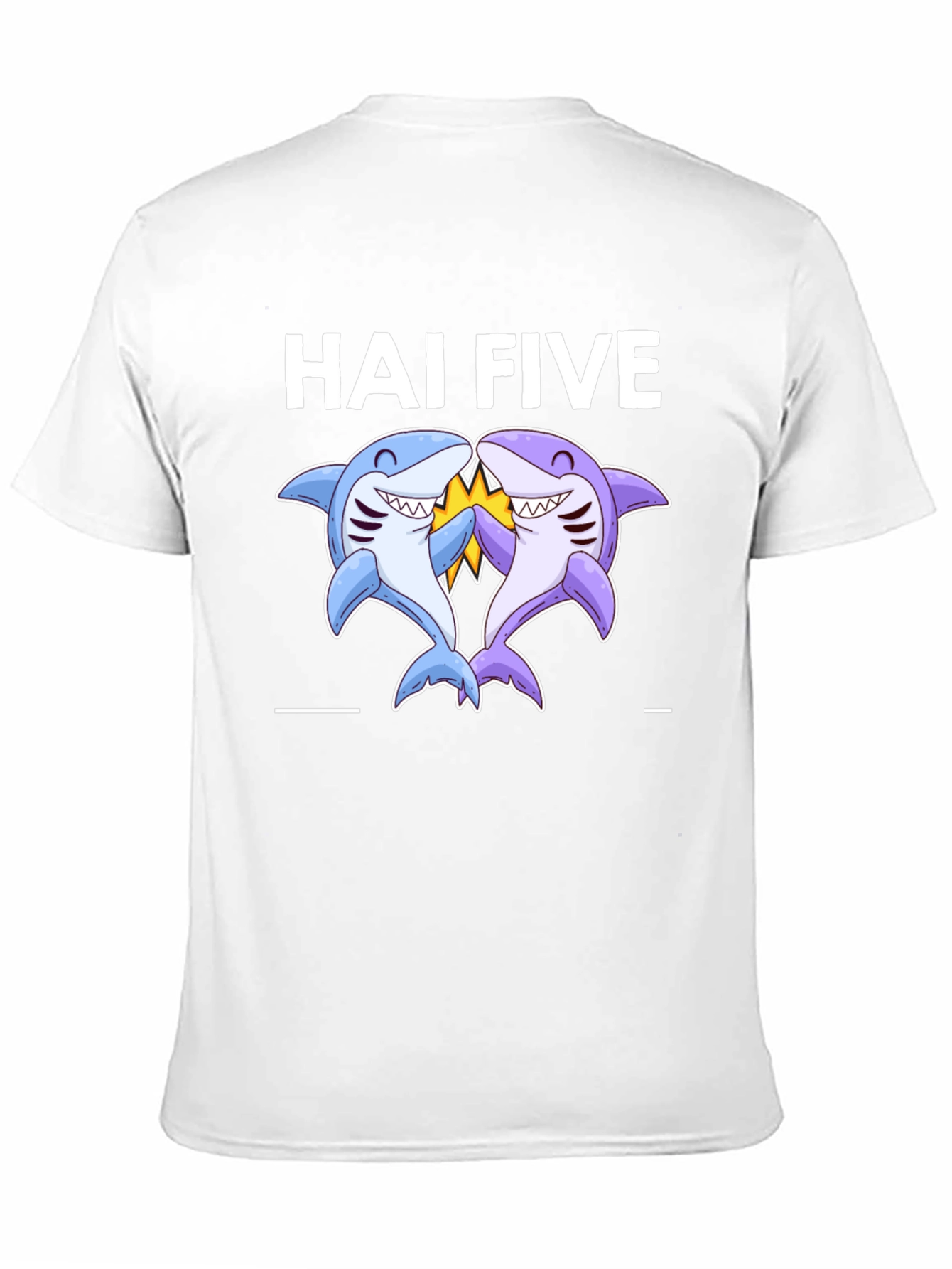 Hai Five Shark T-Shirt - Black Cotton Tee