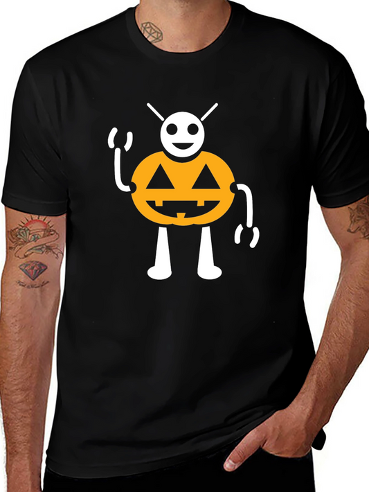Halloween Pumpkin Character Black T-Shirt