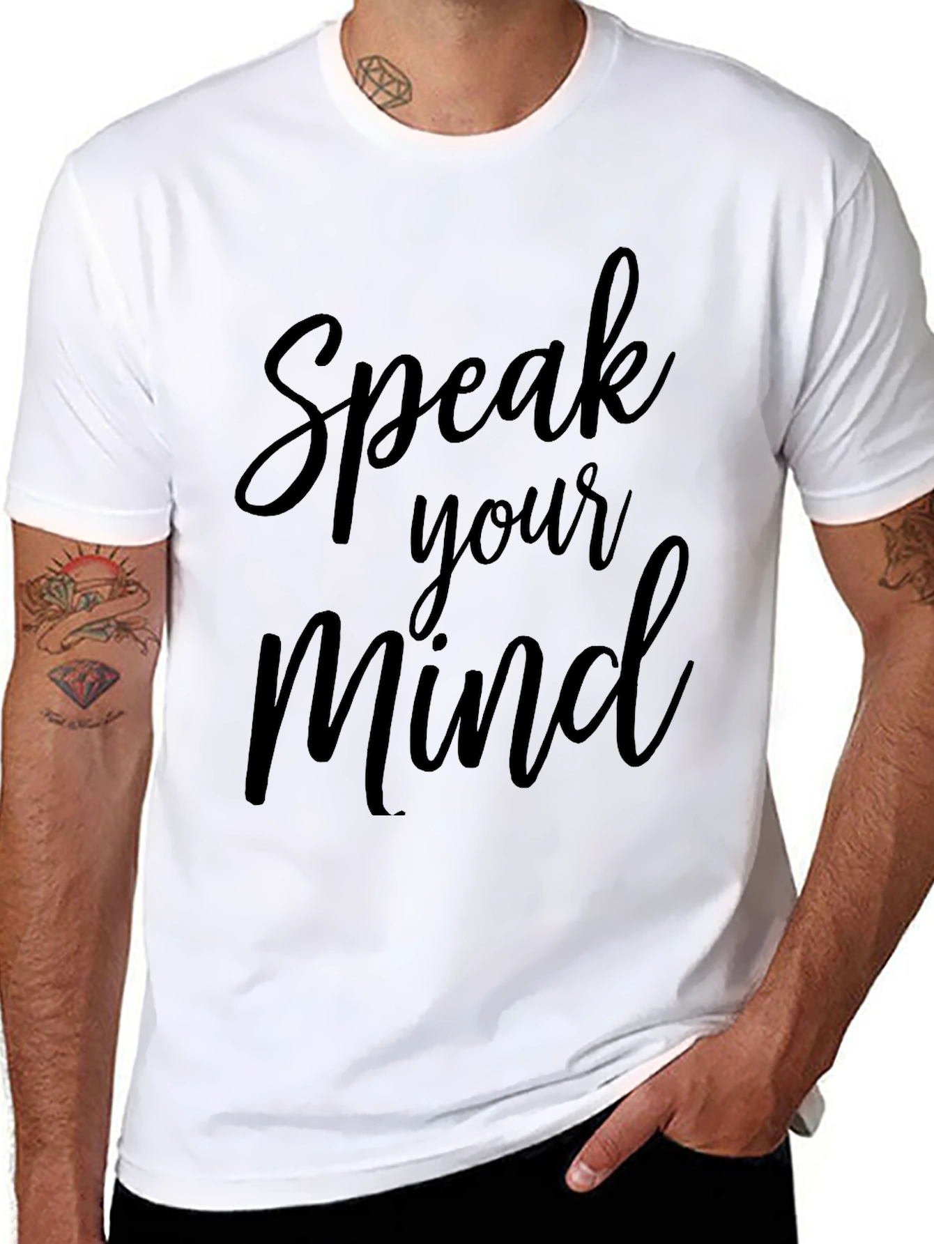 Speak Your Mind Black Graphic Tee