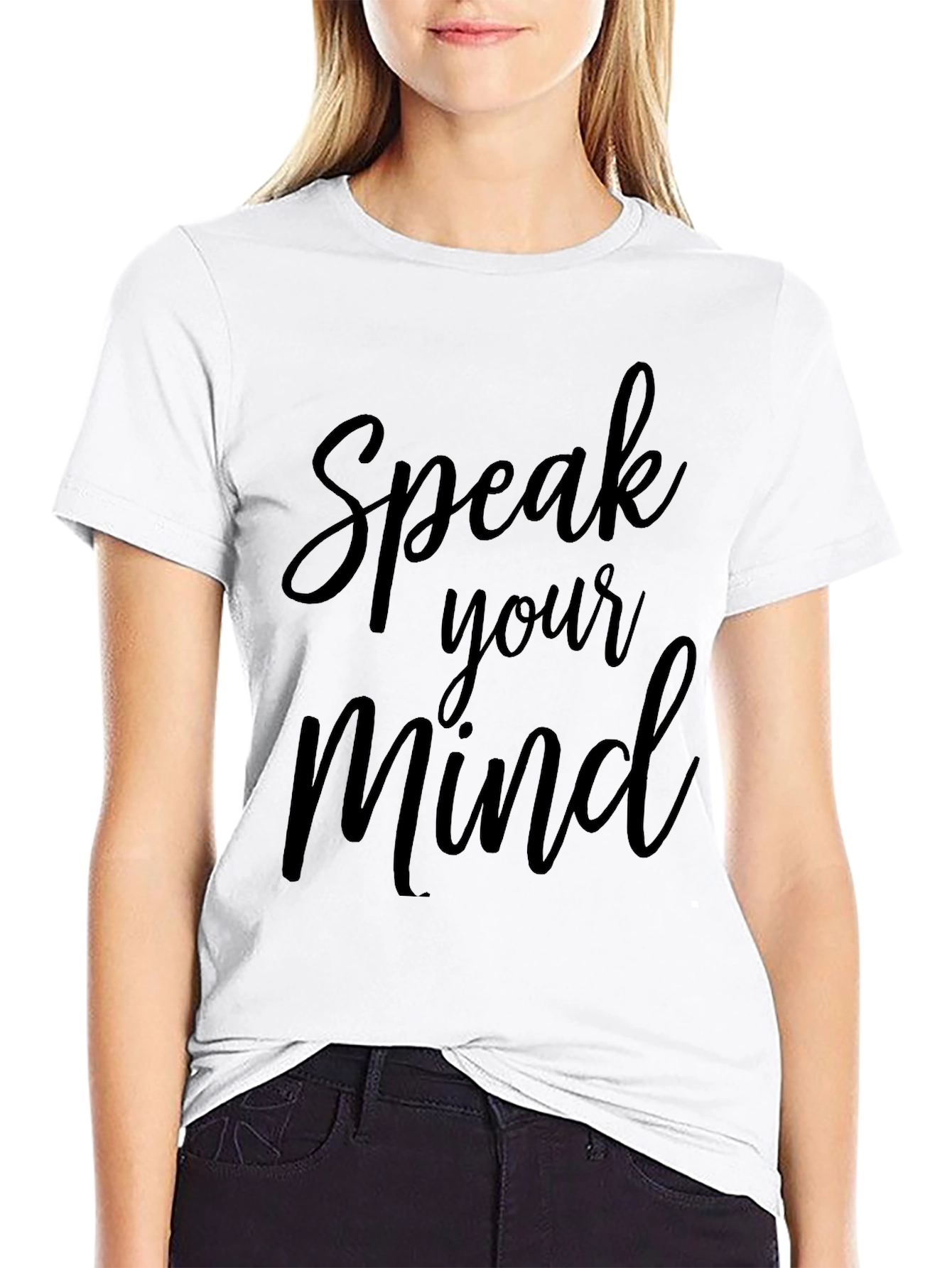 Speak Your Mind Black Graphic Tee