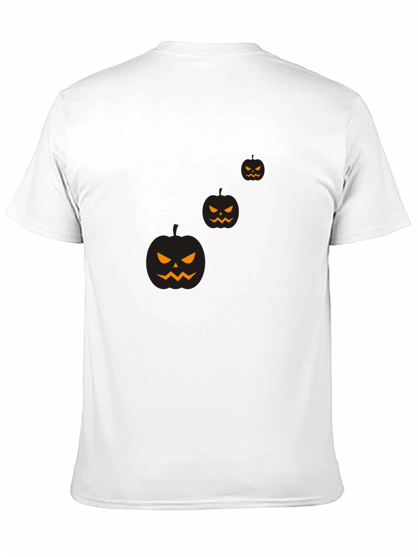 Mens Halloween Pumpkin Graphic Black T-Shirt
