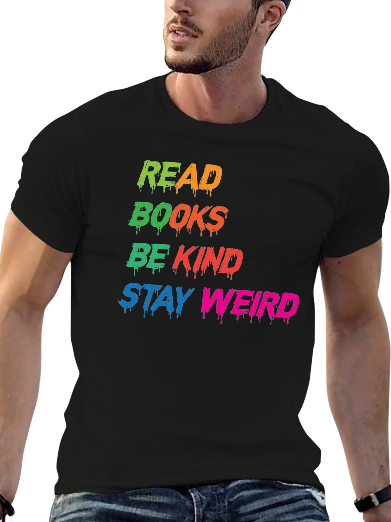 Read Books Be Kind Stay Weird T-Shirt
