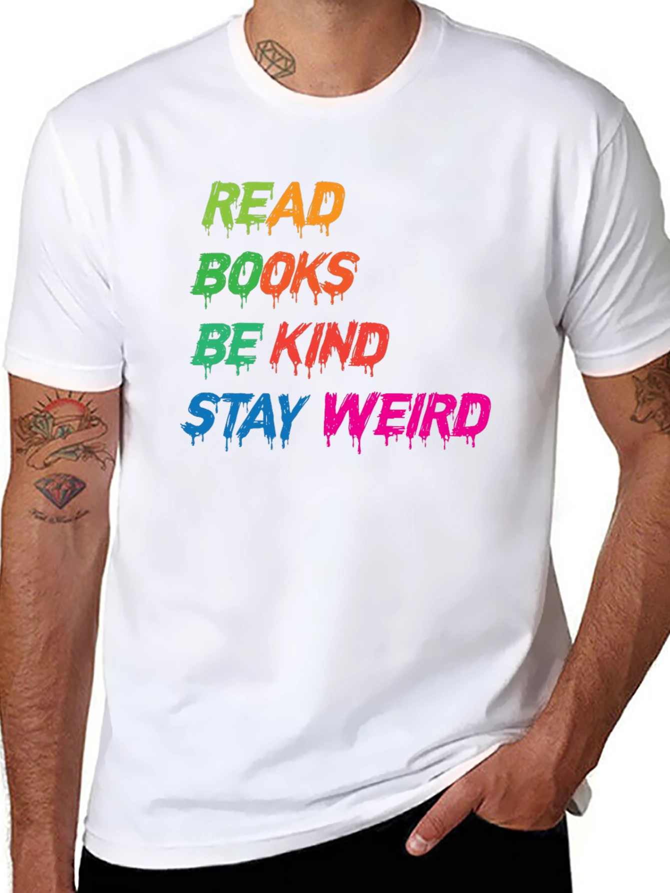 Read Books Be Kind Stay Weird T-Shirt