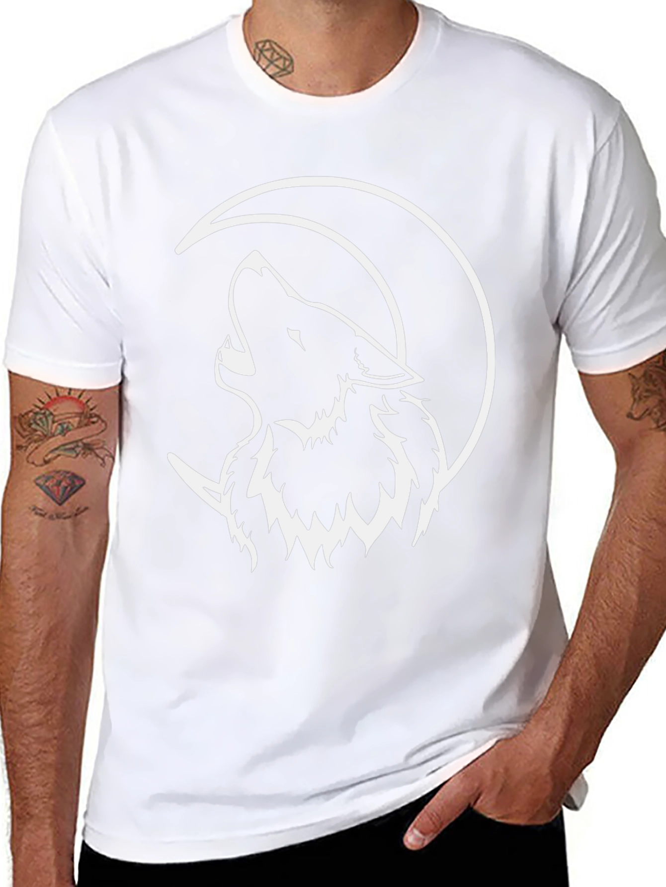 Wolf Moon T-Shirt - Black Graphic Tee