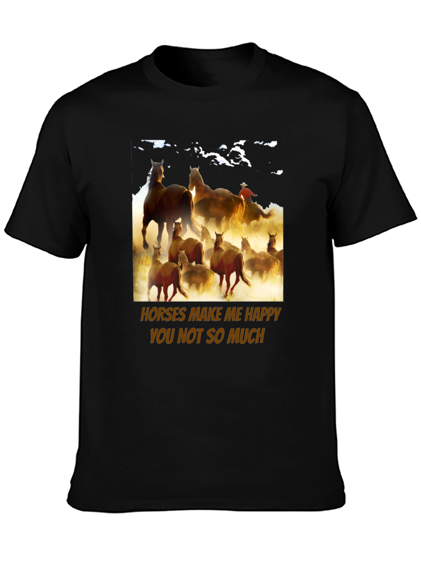 Horses Make Me Happy Graphic Tee
