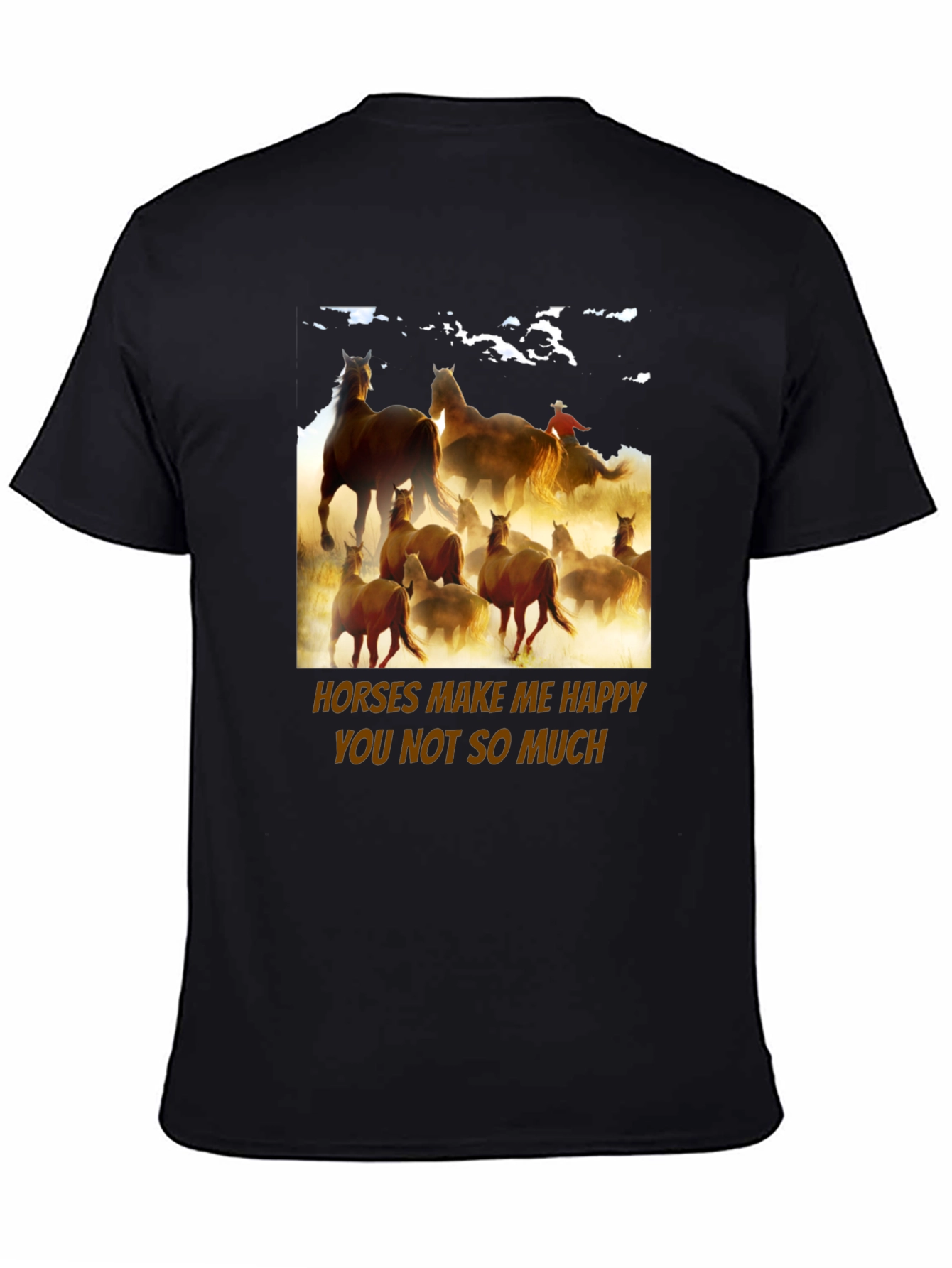 Horses Make Me Happy Graphic Tee
