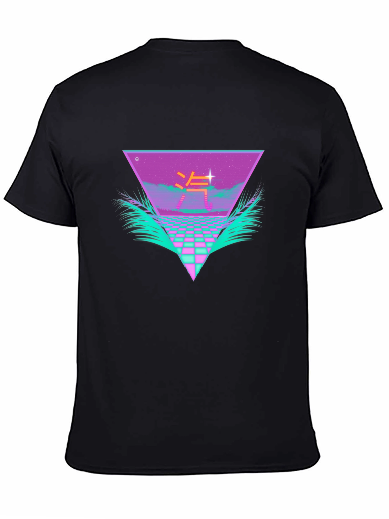 Retro Wave Black T-Shirt Vaporwave Style