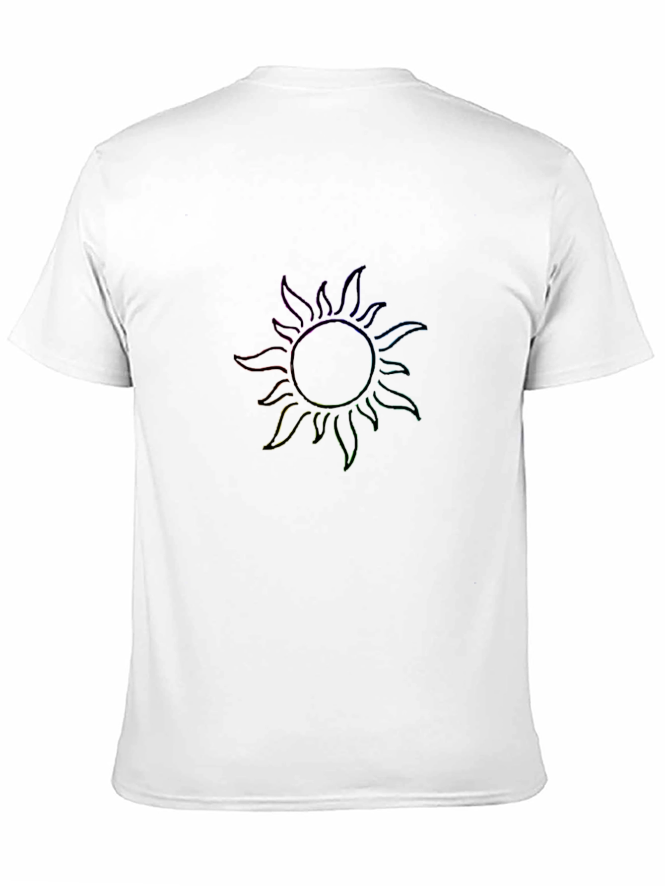 Rainbow Sun Graphic Black T-Shirt