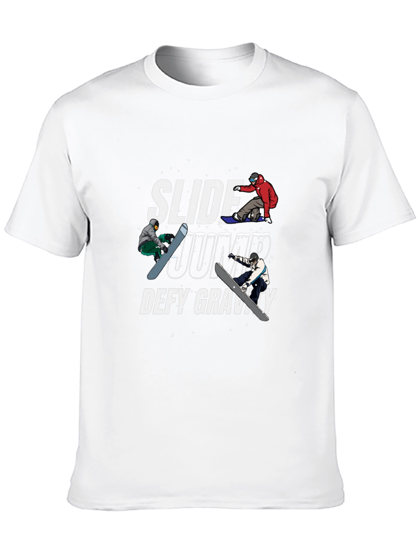 Snowboard Graphic T-Shirt | Slide Jump Defy Gravity