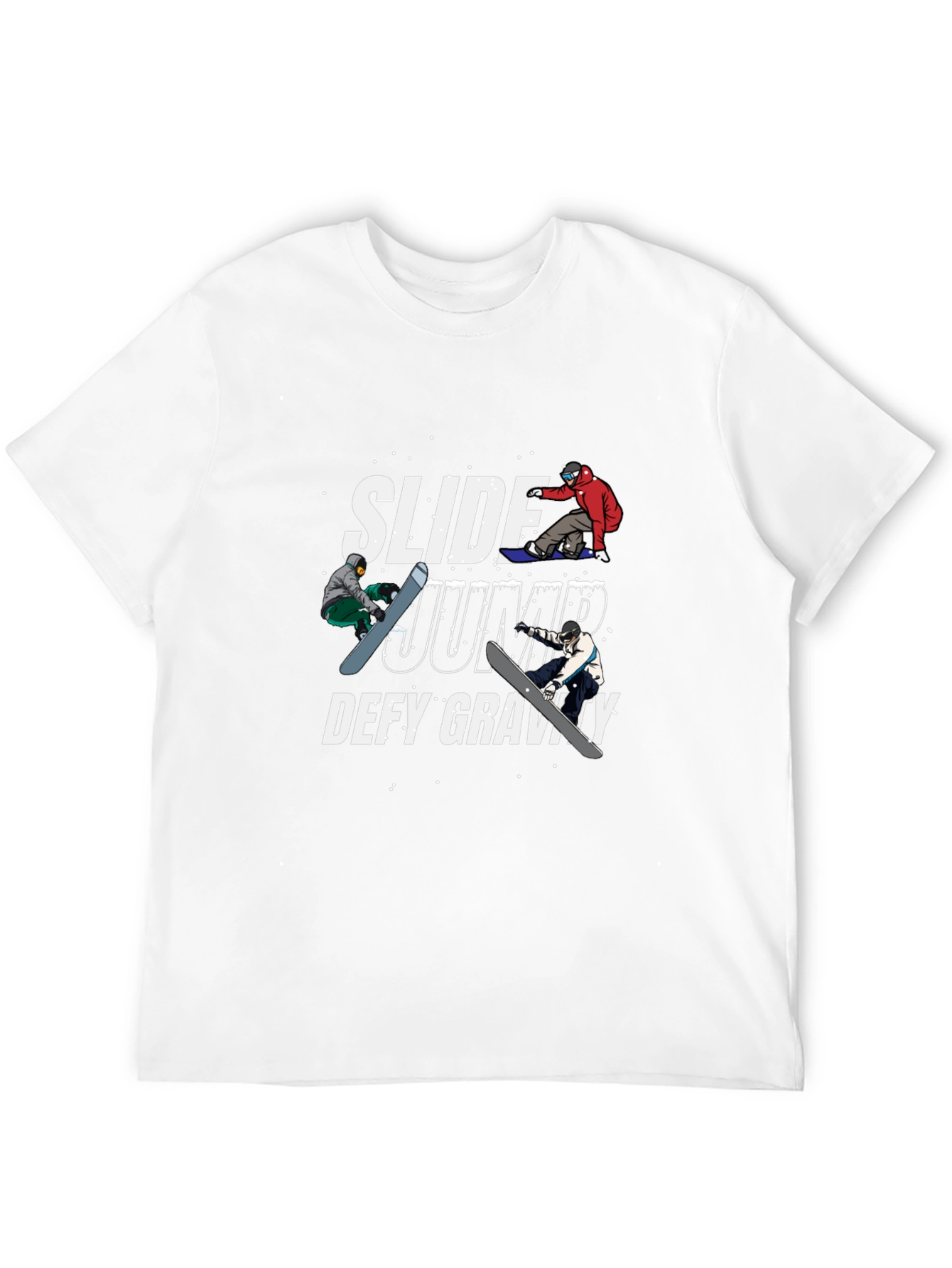 Snowboard Graphic T-Shirt | Slide Jump Defy Gravity