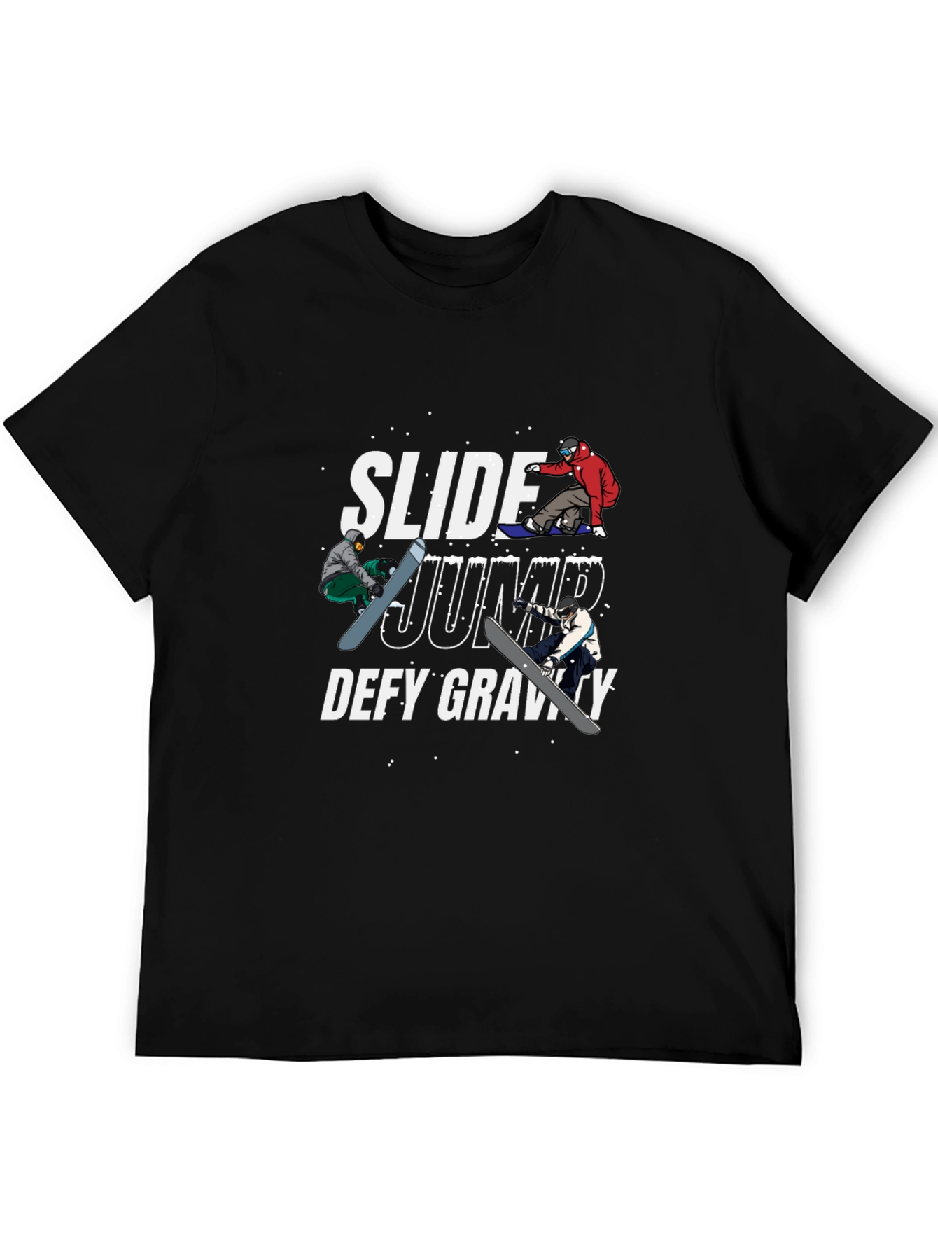 Snowboard Graphic T-Shirt | Slide Jump Defy Gravity