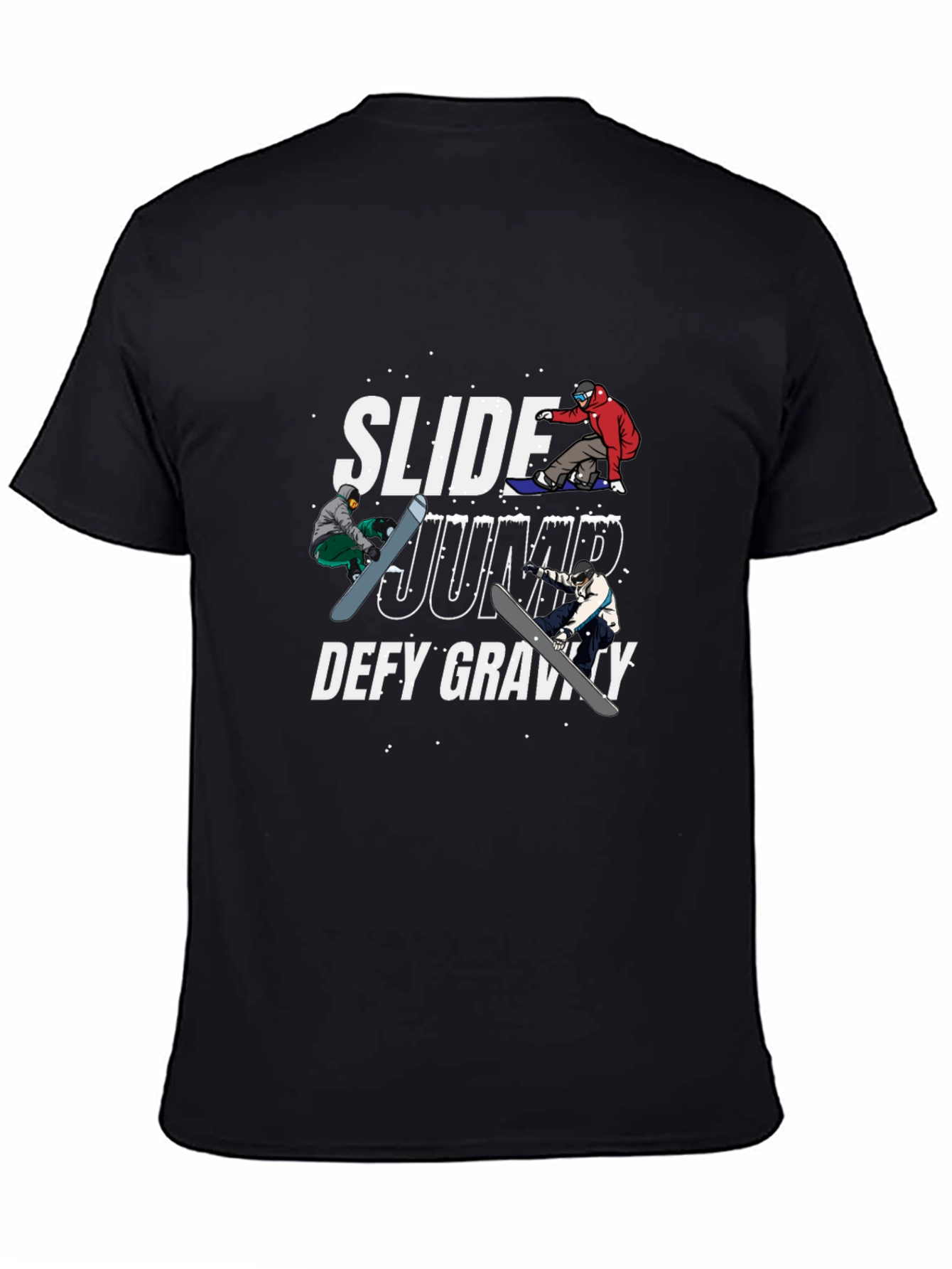 Snowboard Graphic T-Shirt | Slide Jump Defy Gravity