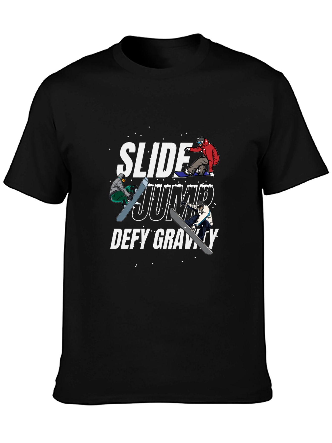 Snowboard Graphic T-Shirt | Slide Jump Defy Gravity