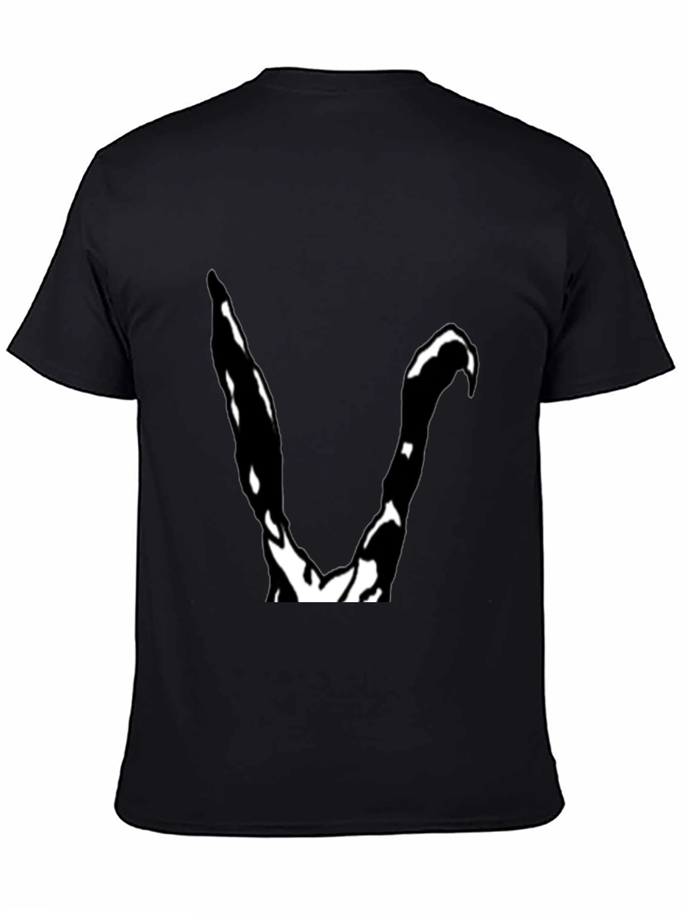 Abstract V Graphic Black T-Shirt