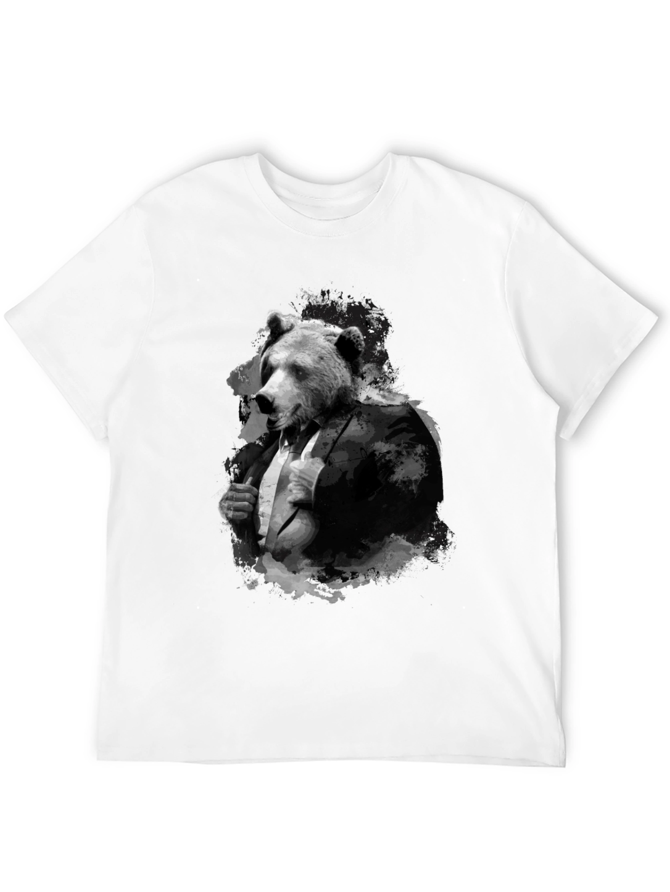 Bear in Suit T-Shirt - Menswear Animal Graphic Tee