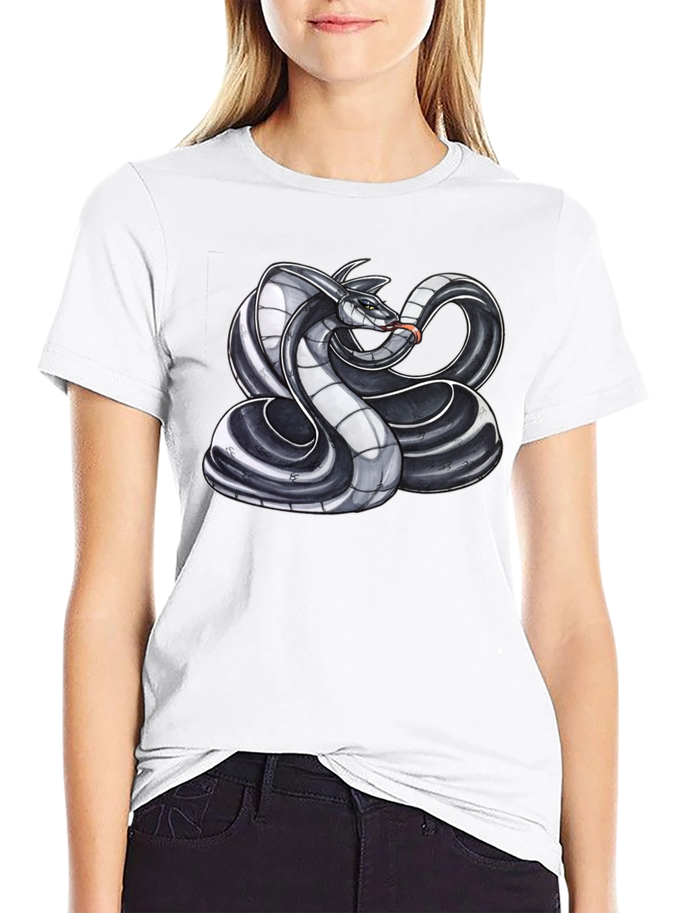 Cobra Snake Graphic Print T-Shirt