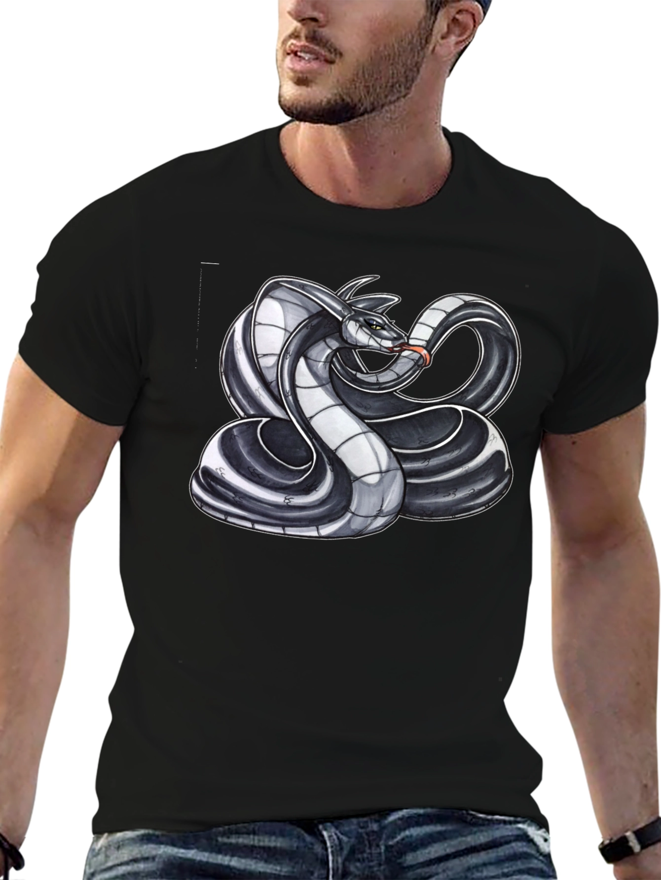 Cobra Snake Graphic Print T-Shirt