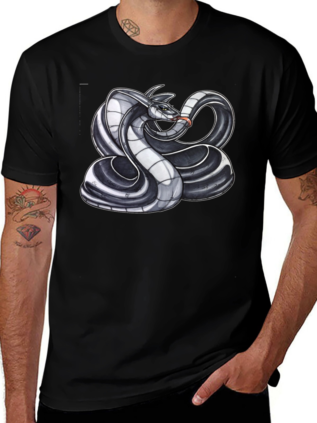 Cobra Snake Graphic Print T-Shirt