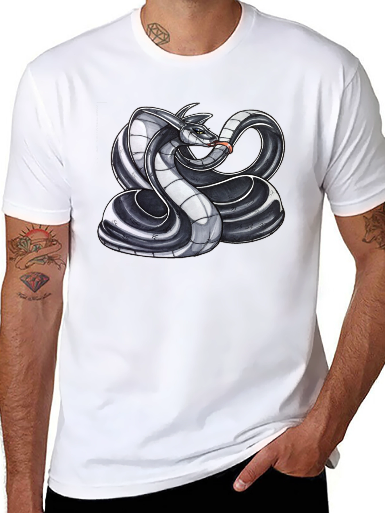 Cobra Snake Graphic Print T-Shirt