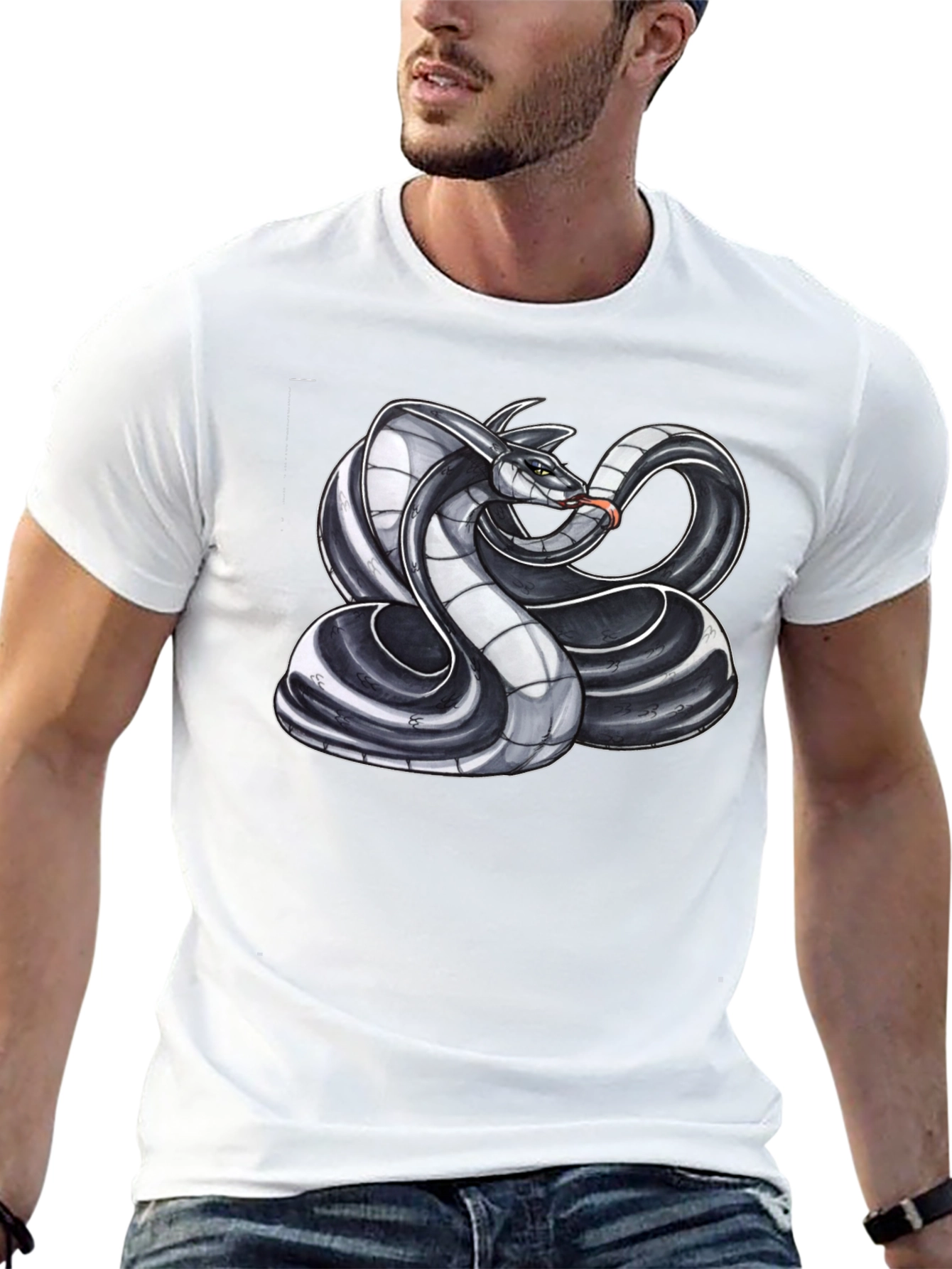 Cobra Snake Graphic Print T-Shirt